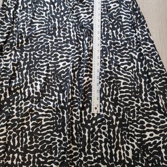 Tahari ASL Black & White One Shoulder Women's Slit Gown Dress | Size 14 - Picture 10 of 13